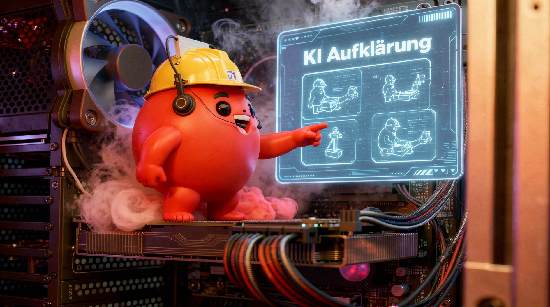 OpenClaw-Maskottchen als Lehrer — visualisiert Aufklärung und Governance.