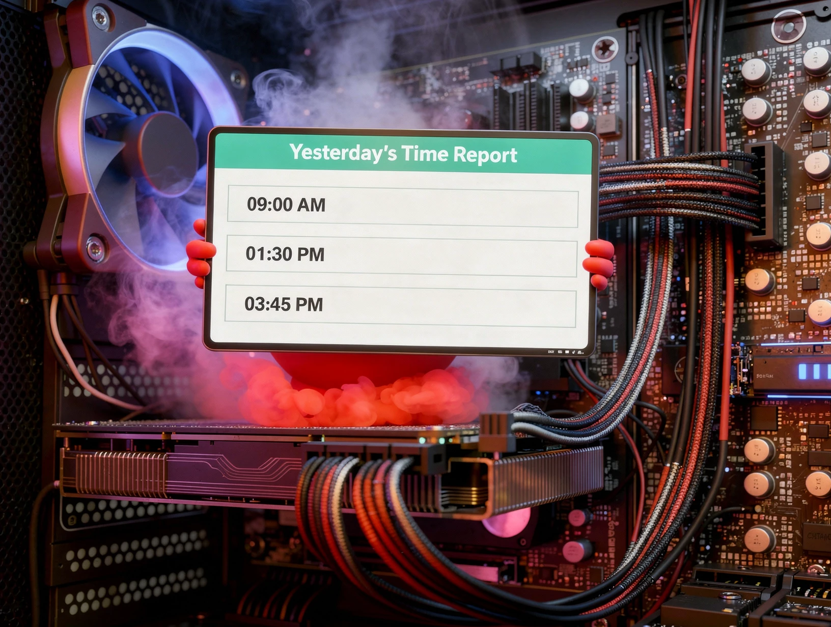 OpenClaw verbucht einen Time-Tracking-Eintrag in der Clockodo-Weboberfläche.